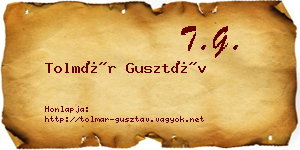 Tolmár Gusztáv névjegykártya